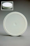 Lid 83mm White PP Ribbed-Wall Flat with Top Ring