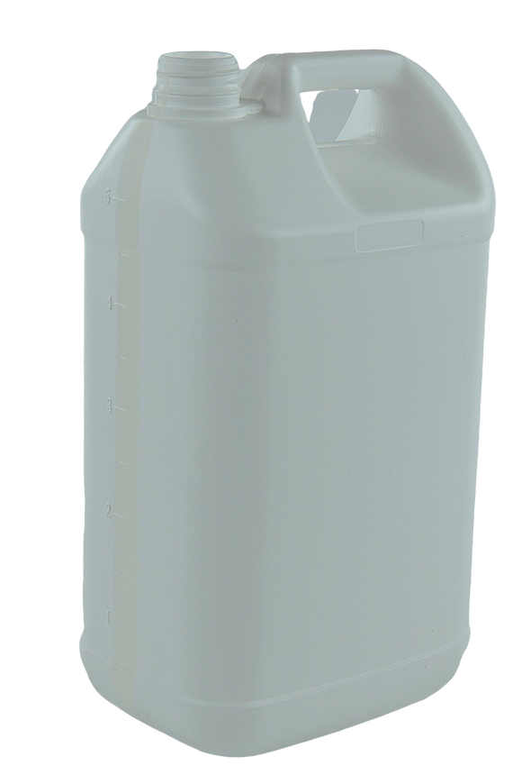 Jerry Can 5Ltr 38/410-TE White HDPE TAMPER-EVIDENT - Heavy (with View Stripe)