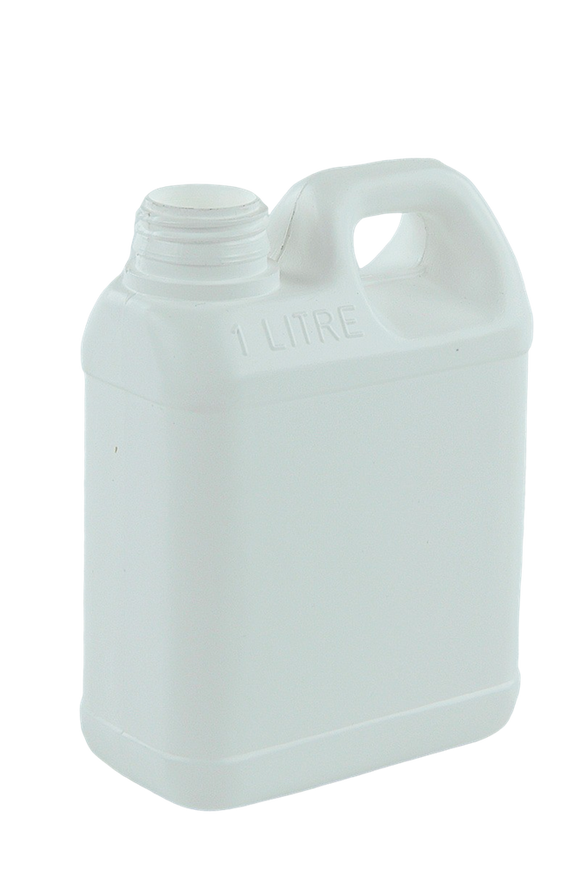 Jerry Can 1Ltr 38/410-TE White HDPE TAMPER-EVIDENT