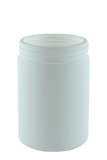 Jar 600mL Bro Base 83mm White HDPE