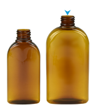 Bottle 250mL HIP Flat 24/410 AmberTint PET
