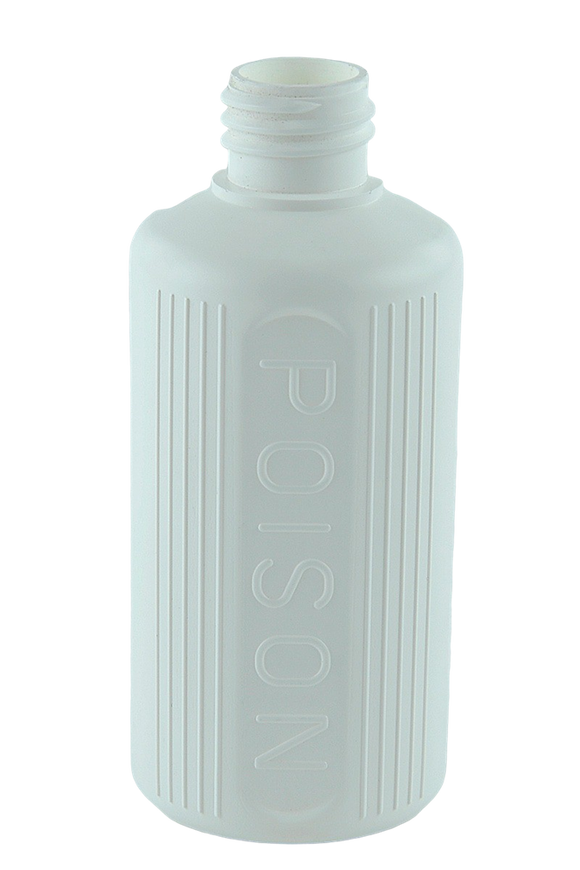 Bottle 250mL VP Poison 28/410 White HDPE