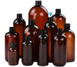 Bottle 250mL LAX Tall Boston 24/410 AmberTint rPET (PCR100%)