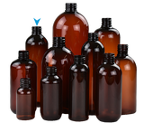 Bottle 300mL LAX Tall Boston 24/410 Amber rPET (PCR100%)