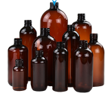 Bottle 1Ltr Tall Boston 28/410 AmberTint PET