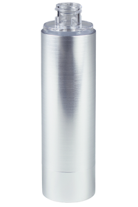 Airless Bottle 100mL Ava Kapp Brush-Silver Body with Shiny-Silver Base