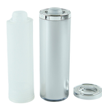 APJY Airless Lotion Pump ONLY (for Bot 120mL Kapp) White  + Shiny SILVER Collar
