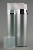 APJY Airless Lotion Pump ONLY (for Bot 120mL Kapp) White  + Shiny SILVER Collar