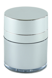 Airless Jar 30mL Ava Base Matte-Silver Outer + Clear Inner