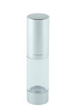 Airless Bottle 30mL Ava Kapp Clear Body with Matte-Silver Base