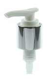 LPZ Lotion Pump Saddle-SLV 24/415 White with Shiny-Silver Sleeve 210dt fbog