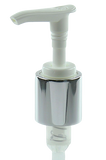 LPZ Lotion Pump Saddle-SLV 24/415 White with Shiny-Silver Sleeve 210dt fbog