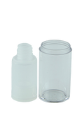 Airless Bottle 15mL Ava Twist Clear Outer + Natural Inner