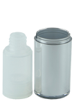 Airless Bottle 15mL Ava Twist Silver Outer + Natural Inner