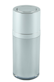 Airless Bottle 15mL Ava Twist Silver Outer + Natural Inner