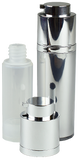 Airless Bottle 30mL Ava Twist Silver Outer + Natural Inner