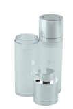 Airless Bottle 30mL Ava Twist Clear Outer + Natural Inner