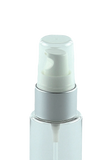 TPZ Treatment Pump 0.13mL 20/410 White with Matte-Silver sleeve 240dt fbog + Overcap Clear Domed