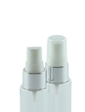 FMZ Fine Mist Spray 20/410 White with Shiny-Silver sleeve 240dt fbog + Overcap Clear Domed