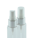 HVFMZ High-Viscosity Fine Mist Spray 20/410 White with Shiny-Silver sleeve 240dt fbog + Overcap Clear Square