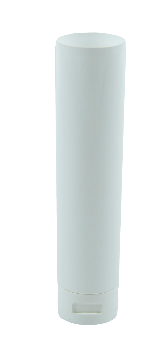 Tube 125mL White Gloss (part PCR) EVOH with Induction Seal 40 x 150mm + Flip Top White Gloss