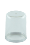 Overcap (for 100/150mL Bottle Cosmetic) Clear with Shiny-Silver Rim Foil