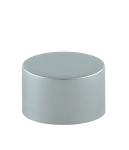 SCYX Screw Cap 28/410 White with Matte-Silver Aluminium Sleeve Smooth-Wall + PE Wad
