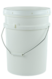 Pail 20Ltr Base ONLY White PP TAMPER-EVIDENT with Steel Handle