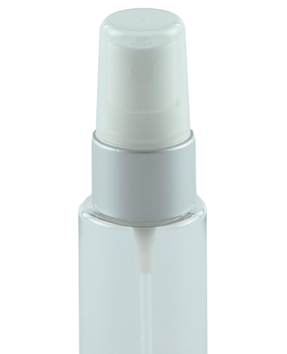 FMZ Fine Mist Spray 20/410 White with Matte-Silver sleeve 240dt fbog + Overcap Clear Domed