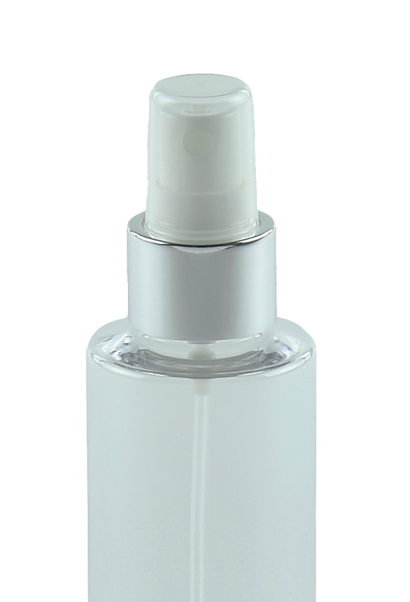 FMZ Fine Mist Spray 24/410 White with Silver-Shiny Sleeve 230dt fbog + Overcap Clear Domed