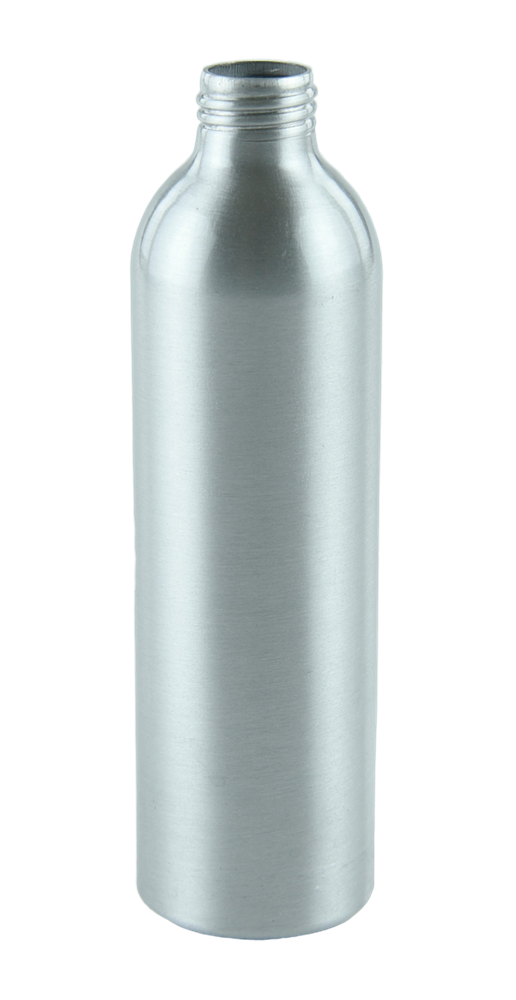 Bottle 250mL Alf Tall Boston 24/410 Silver-Original ALUMINIUM (White Inner Coating)