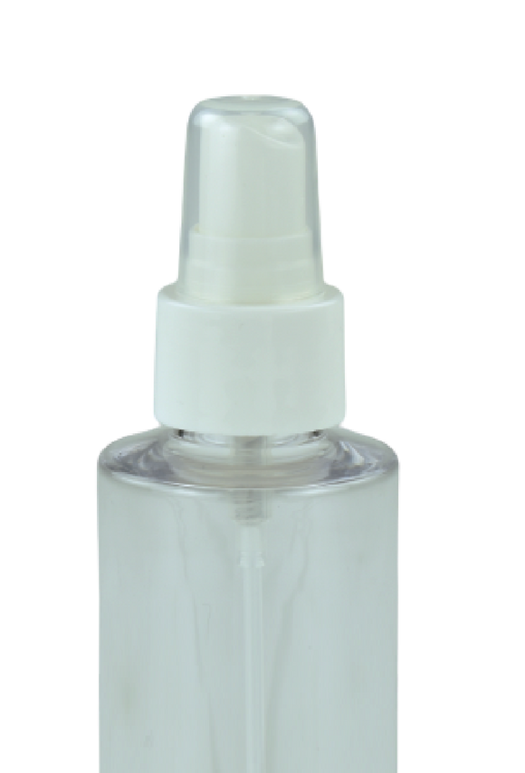FMWY Fine Mist Spray 24/410 White 235dt fbog Smooth-Wall + Overcap Clear Domed (part PCR)