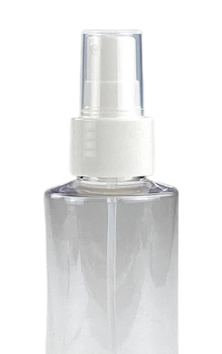 FMYP Fine Mist Spray (All-Plastic) 24/410 White 144dt fbog Smooth-Wall + Overcap Clear Square (part PCR)
