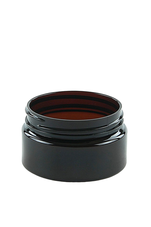 Jar 50mL Lowline Base 56mm AmberTint PET 15gm