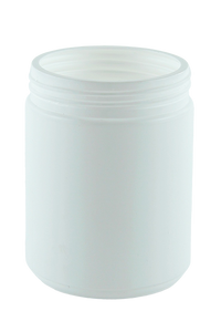 Jar 500mL Bro Base 83mm White HDPE