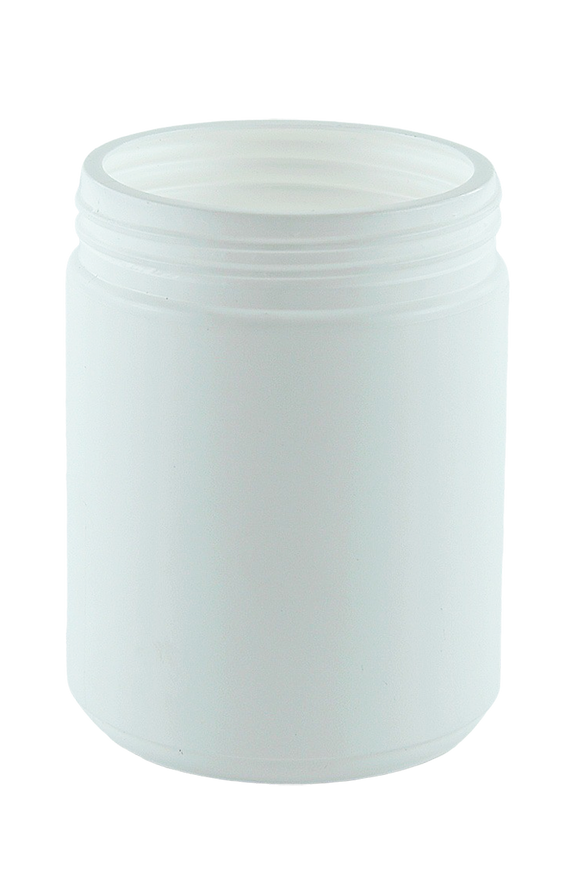 Jar 500mL Bro Base 83mm White HDPE