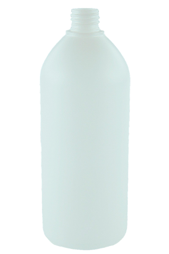 Bottle 1Ltr VP Boston FLUORINATED 28/410 Natural HDPE