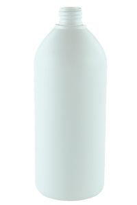 Bottle 1Ltr VP Boston HEAVY 28/410 White HDPE