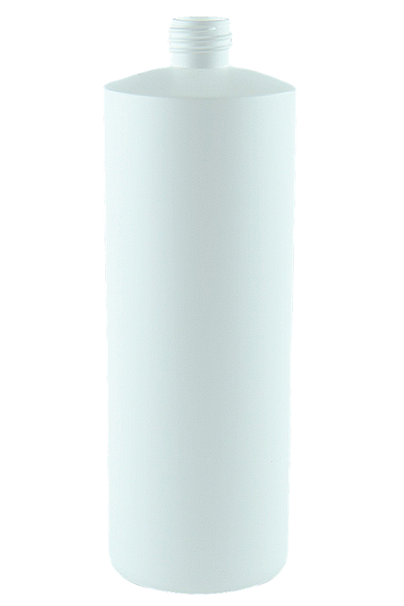 Bottle 1Ltr Bro Cylinder 28/410 White HDPE