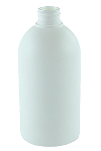 Bottle 500mL VP Squat Boston 28/410 Short-Neck White HDPE