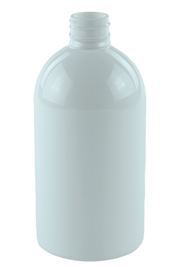 Bottle 500mL LAX Short Boston 28/410 White rPET (PCR100%)