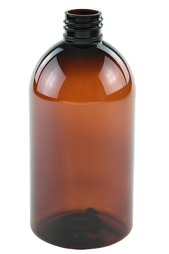 Bottle 500mL LAX Short Boston 28/410 AmberTint rPET (PCR100%)