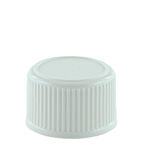 SCCR Screw Cap 28/410 Long-Skirt White Ribbed-Wall Wedge-Seal