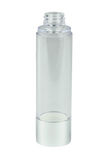 Airless Bottle 50mL Ava Kapp Clear Body with Shiny-Silver Base