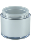 Airless Jar 50mL Ava Base Matte-Silver Outer + Clear Inner
