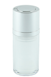 Airless Bottle 15mL Ava Twist Clear Outer + Natural Inner