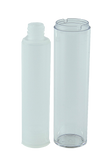 Airless Bottle 50mL Ava Twist Clear Outer + Natural Inner