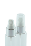 TPZ Treatment Pump 0.13mL 20/410 White with Shiny-Silver sleeve 240dt fbog + Overcap Clear Domed