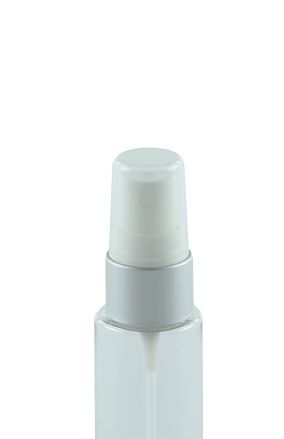 FMZ Fine Mist Spray 20/410 White with Matte-Silver sleeve 240dt fbog + Overcap Clear Domed