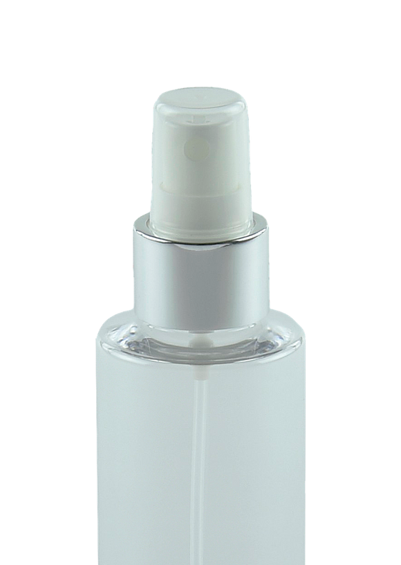 FMZ Fine Mist Spray 24/410 White with Silver-Shiny Sleeve 230dt fbog + Overcap Clear Domed